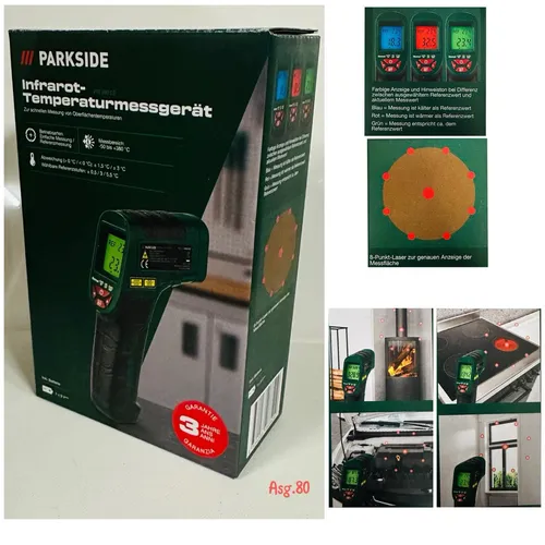 PARKSIDE® Infrarot-Temperaturmessgerät »PTI 380 C2«, 8-Punkt-Laser