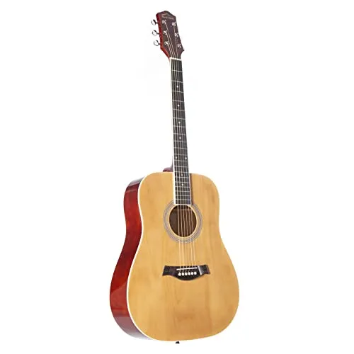 Red Hill D-1 NT Westerngitarre - Dreadnought mit Linde Decke - Gitarren - Die Dreadnought-Westerngitarre bietet einen kraftvollen, warmen Klang und ist ideal für Anfänger. Mit flachem Hals und hochwertiger Hardware für einfache Handhabung und präzises Stimmen.