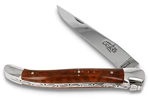 Forge de Laguiole Taschenmesser 1211 IN AM BRI - Edles Amourette Holz - Hochwertiges Taschenmesser aus Frankreich mit 9 cm Klinge aus T14 Stahl und Griff aus feinem Amourette Holz. Ideal für den täglichen Gebrauch und ein Stück französischer Handwerkskunst.