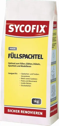 Füllspachtel weiß SYCOFIX - innen - bis auf 0 ausziehbar 1 kg