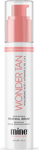 MineTan Wonder Tan Bronzing Renewal Serum 50 ml - Regenerierendes Bräunungsserum für das Gesicht, bietet intensive Feuchtigkeit und ein strahlendes, gleichmäßiges Finish. Ideal für alle Hauttypen, einfach anzuwenden für ein gesundes, sonnengeküsstes Aussehen.