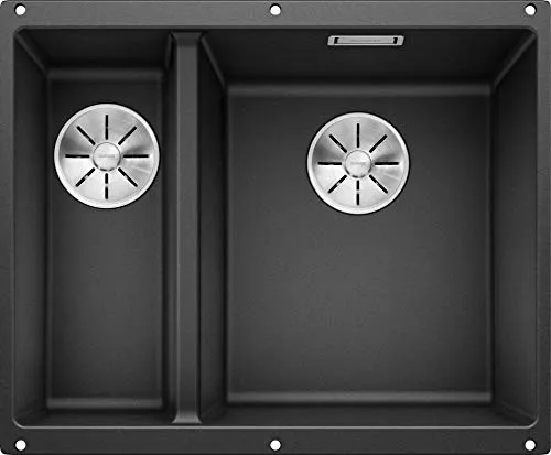 Blanco Subline 340/160-U Granitspüle - Sanitäranlagen & Zubehör - Elegante SILGRANIT PuraDur Spüle mit zwei Becken für eine einfache Montage und stilvolles Design.