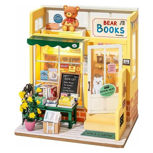 Robotime Modellbausatz 'Mind-find Bookstore' (DG152) – Kreatives Puzzle für Bastler