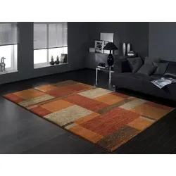 meinTeppich Hochflorteppich Castle Beppo, rot in orange von Oci Die Teppichmarke