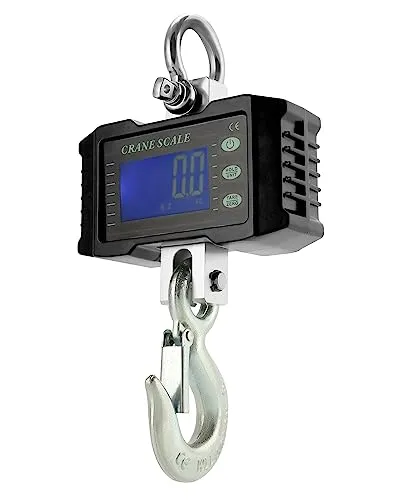QWORK® Digitale Hängewaage 1000 kg – Aluminium-Kranwaage für präzises Wiegen