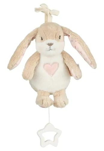 Sterntaler Spieluhr S Hase Hanni – Baby Kuscheltier mit Musik „La Le Lu“ – herausnehmbares Spielwerk – Spieltier waschbar – Einschlafhilfe für Babys – ab Geburt