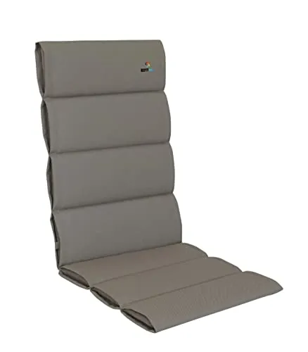 elGiga Hochlehner-Auflage Alutex Champagner/Natur - Bequem und Sicher - Polster für Stühle & Sessel mit 3 cm dickem Schaumstoffkern, verstellbaren Befestigungsbändern und hochwertigem, verschleißfestem Olefin für stundenlangen Komfort.