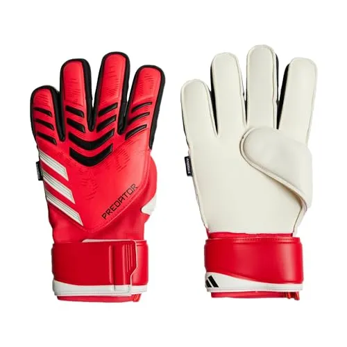 adidas Unisex Predator Match Fingersave Torwarthandschuhe Pure Ruby/Lucid Red/Black 11 1/2