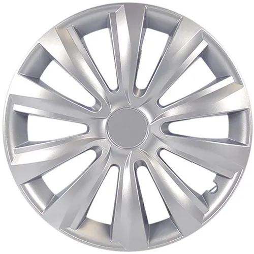 Cartrend Radzierblende Delta 35 cm (14 Zoll) - Silber - Stylische Radzierblende für 14 Zoll Räder, sorgt für ein modernes Erscheinungsbild und schützt die Felge vor Schmutz und Beschädigungen.
