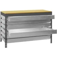 Proregal Werkbank Buffalo, Anthrazit, Metall, 90x84x76 cm - Werkstatteinrichtung mit 600 kg Traglast und 6 Schubfächern, ideal für professionelle Werkstätten. 5 Jahre Garantie und einfache Montage.