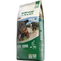 BEWI-DOG Basic Menu 25 kg - Alleinfuttermittel für Hunde - Hundefutter für normale Aktivität, mit moderatem Eiweiß- und Fettgehalt. Enthält den einzigartigen Vitalkomplex für gesunde Haut, glänzendes Fell und optimale Vitalität.