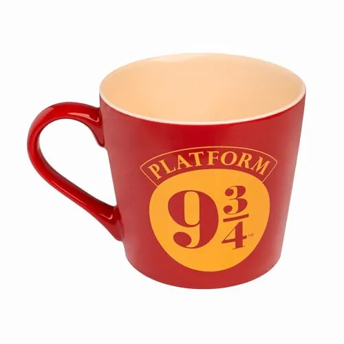 Grupo Erik Tasse Kaffeetasse Harry Potter Gleis 9 3/4 Kaffeebecher - Teetasse Größe 9,5 x 10 cm - Fassungsvermögen 444 ml - Offizieller Harry Potter Fanartikel Geschenke