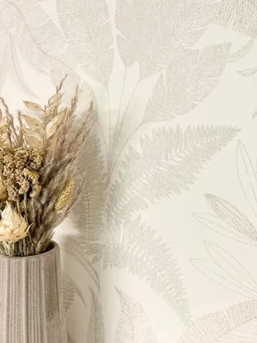 Newroom Tapete Creme Vliestapete Dschungel in beige von Newroom