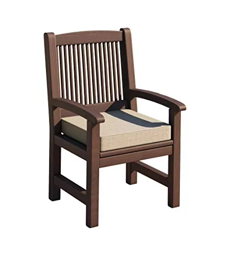 sunnypillow Stuhlkissen mit abnehmbarem Bezug - Auflage mit Haltebändern für Stühle - Sitzkissen Outdoor - Stuhlauflage für Haus und Garten - 40 x 40 x 5cm - Sitzkissen für Gartenmöbel Cremefarben