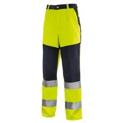 BIG Arbeitsschutz teXXor® Warnschutz-Bundhose ROCHESTER - Sicherheitshosen in leuchtgelb/navy, ideal für Sichtbarkeit und Sicherheit bei der Arbeit, aus robustem Material für hohen Tragekomfort.
