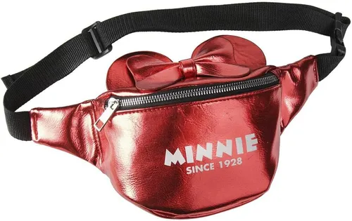 Minnie Mouse Metallisch Rot Glänzend Reißverschluss Taille/Schultertasche Mit