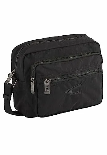 camel active Journey Herren Umhängetasche – Stilvolle Crossbody Bag in Schwarz - Messenger-Bag mit durchdachter Inneneinrichtung und elegantem Design, ideal für den Alltag. Maße: 25 x 20 x 9 cm, alles griffbereit und stilvoll verstaut.