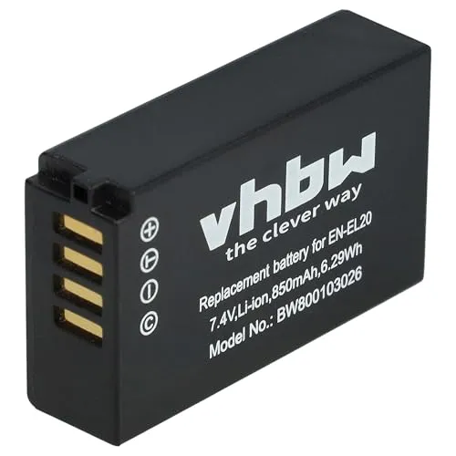 vhbw Akku kompatibel mit Nikon CoolPix A, P1000, P950 Kamera Digicam DSLR (850mAh, 7,4V, Li-Ion)