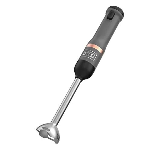 BLACK+DECKER Stabmixer Kitchen Wand Mixer mit Messbecher & Ladegerät - Kabelloser Stabmixer mit 5 Leistungsstufen und 700ml Messbecher. Ideal für vielseitige Küchenanwendungen wie Mixen und Pürieren.