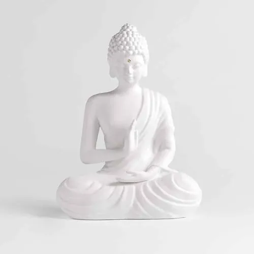 Räder Buddha Figur sitzend groß in gold von Räder