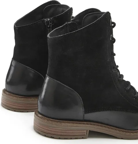 LASCANA Stiefelette schwarz Größe 42 - Wanderschuhe mit schicker Schnürung, besonders bequeme Stiefelette aus weichem, hochwertigem Leder - perfekt für Freizeit und Büro.