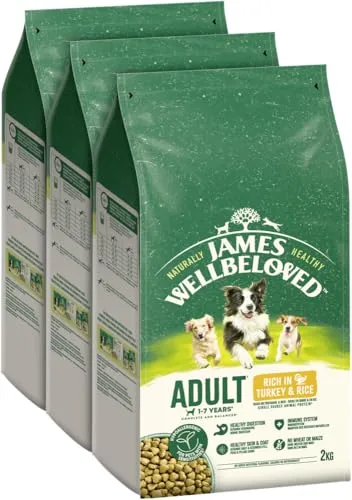 JWB Core Turkey & Rice Adult Hundefutter 3 x 2kg - Hochwertiges Hundefutter mit Truthahn und Reis, ideal für ausgewachsene Hunde. Bietet eine ausgewogene Ernährung und unterstützt die Vitalität.