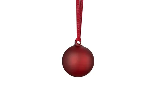 blomus JUHLA Weihnachtsbaumkugel 7cm rot - 4er Set - Hochwertiger Weihnachtsschmuck aus Glas und Polyester, ideal für festliche Dekoration und langlebigen Glanz an Ihrem Baum.