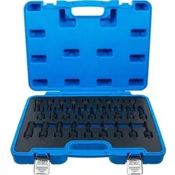 BGS 5484 Kraft-Bit-Einsatz-Satz 27-tlg. - Werkzeug-Sets aus hochwertigem Chrom-Molybdän-Stahl, ideal für Hand- und Schlagschrauberbetrieb, inklusive einer Vielzahl an Torx-, Innensechskant- und Innenvielzahn-Bits für maximale Flexibilität.