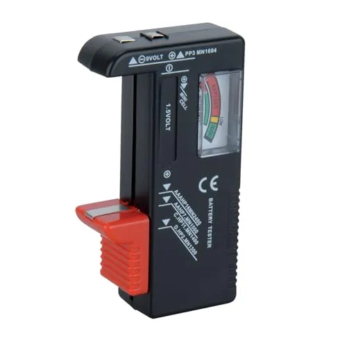 Produktbild UNITEC 46021 Universal Batterieprüfgerät 1.5 V/9 V, Schwarz