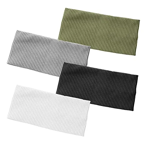 Stück elastische Stirnbänder, gestrickte Stirnbänder, schwarze elastische Stirnbänder, Sport-Stirnbänder, Yoga-Fitness-elastische Stirnbänder für Fitness, Yoga, Laufsport 4