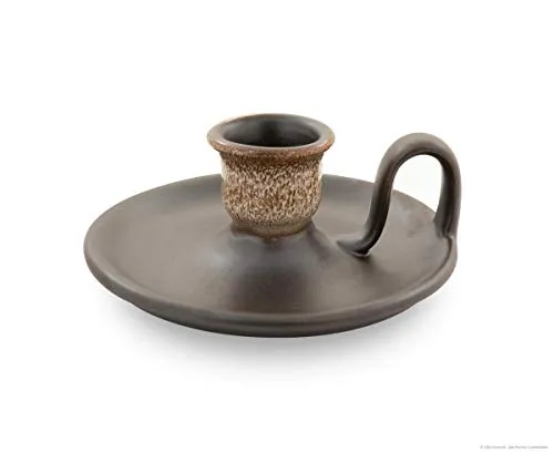 Bunzlauer keramik Kerzenständer Ø14,5 cm, H=5,5cm, Dekor ZACIEK