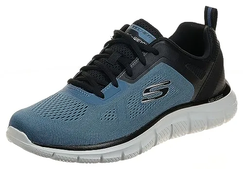 Skechers Herren Track Broader Sneaker - Blau, 45 EU - Herren-Sneaker aus atmungsaktivem Mesh mit bequemer Ethylen-Vinylacetat-Sohle für optimalen Komfort und Halt.