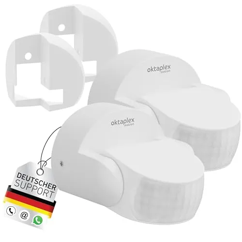 Oktaplex Bea 2er Set Bewegungsmelder Außen mit Eckhalterung