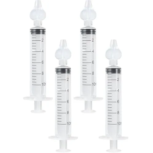 Blendura 2 Stück Nasensauger Baby 10 ml, Babyspritze Neti Rinser, Tragbarer Wiederverwendbarer Nasensauger Staubsauger Nasenspülgerät, für Bedürfnisse von Nasenspülung Baby
