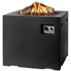 Happy Cocooning Mania Lounge und Dining Feuertisch 19,5 kW - Eleganter Feuerschalentisch für gemütliche Abende im Freien, inkl. 5 kg Lavasteine für eine stilvolle Atmosphäre.