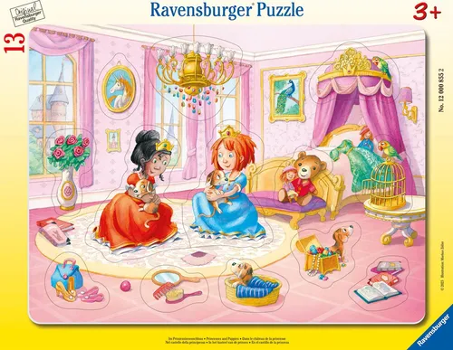 Ravensburger Kinderpuzzle - 12000855 Im Prinzessinnenschloss - 8-17 Teile Rahmenpuzzle für Kinder ab 3 Jahren
