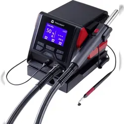 Toolcraft TPS-800 Heißluftstation digital 1000W - Lötgeräte mit bürstenlosem Lüfter, ideal für präzises Entlöten und Bauelemente-Saugen, Luftvolumen bis 120 l/min.