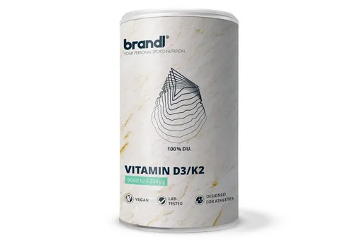 Brandl Nutrition Vitamin D3 K2 vegan Kapseln - Hochdosiert & Laborgeprüft - Fettlösliche Vitamine: 120 Kapseln mit 5000 IU Vitamin D3 aus Flechten und 250 µg K2 für optimale Bioverfügbarkeit, ideal für Sportler und gesundheitsbewusste Menschen.