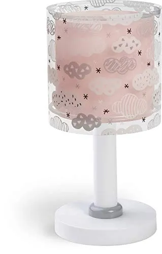 Dalber Kinder Tischlampe Wolken Rosa - Nachttischlampe für Kinder mit süßem Wolken-Design, ideal für eine gemütliche Atmosphäre im Kinderzimmer.