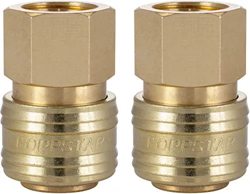 Poppstar 2x Schnellkupplung Druckluft NW 7,2 mit 3/8 Zoll Innengewinde für Druckluft-Anschluss