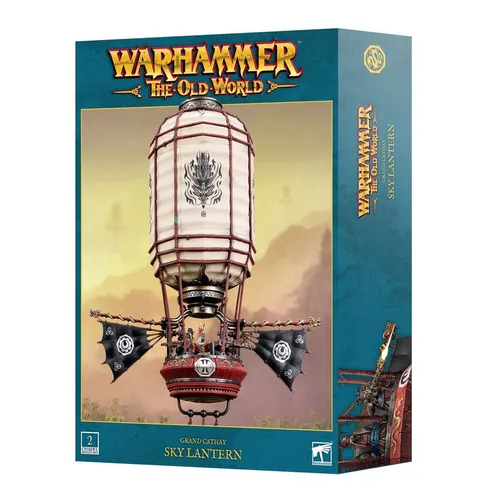 Warhammer The Old World - Grand Cathay Sky Lantern - Tabletop Spiele, inklusive Teile für eine Himmelslaterne und einen Magistrat, ideal für kreative Spieler und Sammler.