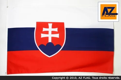 FLAGGE SLOWAKEI 90x60cm - SLOWAKISCHE FAHNE  60 x 90 cm feiner polyester - flagg