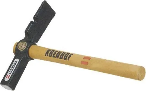 KRENHOF Maurerhammer mit Holzstiel und Nagelzieher 500 g