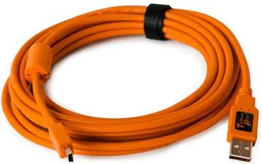 Tether Tools TetherPro USB 2.0 To Mini-B 5-PIN 4.6m HV Orange - Kamerazubehör mit 4.6m Länge für eine stabile Verbindung und schnellen Datentransfer, ideal für professionelle Fotografen.