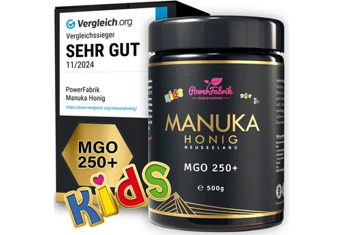 Produktbild PowerFabrik Manuka Honig MGO 250+, 500g Glas aus Neuseeland