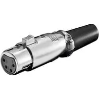 Mikrofonkupplung, 4Pin schwarz, 1 Stück