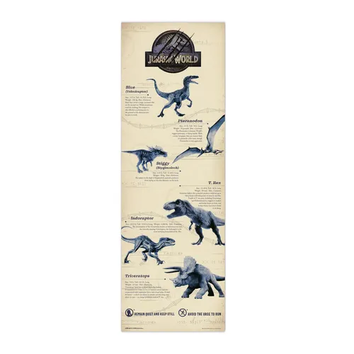 Tür Poster JURASSIC WORLD - Collection 53x158cm NEU TP577