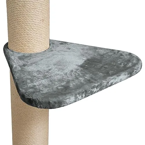 Happypet Kratzbaum Universal XL Liegeplatz 55 cm - Kratzbäume für große Katzen mit 54x54 cm Liegefläche, belastbar bis 15 kg. Hochwertiger 600g/m² Plüsch bietet Komfort und Langlebigkeit. Ideal für Maine Coons und andere große Rassen.