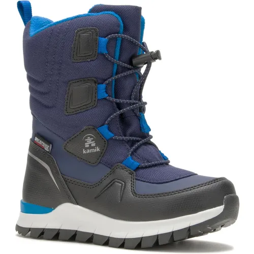 Kamik Bouncer 2 Navy Kinder Winterstiefel 29 - Wanderschuhe für Kinder, wasserdicht mit DriDefense Membran und nachhaltiger HEAT-MX Isolierung für warmen, trockenen Komfort bei winterlichen Abenteuern.