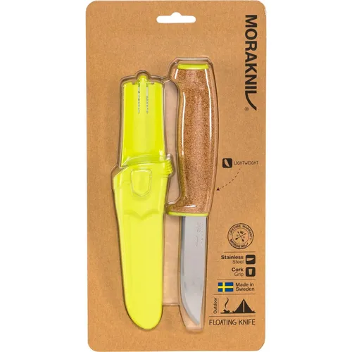 Morakniv Universalmesser Floating Knife Lime - Schwimmendes Taschenmesser - Taschenmesser mit schwimmendem Design, perfekt für Outdoor-Aktivitäten und Wassersport. Ideal für Camping und Angeln.
